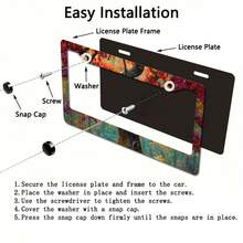 Metal License Plate Frame, License Plate Cover With A Musical Note-Shaped Autumn Tree Design, Suitable For Car Decoration During The Harvest Season - Style 1 - View 7