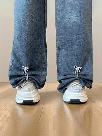 1/2个可调节裤夹和袖夹，可拆卸裤腿夹，适用于裤子和T恤，带链条夹，无需缝纫即可缩短裤腿，结实耐用，多功能夹子，衬衫夹可以收紧T恤下摆、领口和裤腿，女士时尚配饰