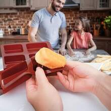 Versatile Silicone Bake Mold - 12-Cavity Non-Stick Mini Loaf Pan For Bread, Brownies & Puddings - Essential Kitchen Gadget - Multicolor - View 3