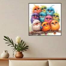 Bộ tranh đính kim cương 5D hình chim Bright Bird, tranh đính kim cương tròn đầy đủ, phù hợp cho người mới bắt đầu, trang trí tường nhà hoặc văn phòng, nhiều kích thước tranh khác nhau, món quà hoàn hảo cho Halloween và Giáng sinh. - viên kim cương tròn - Xem 5