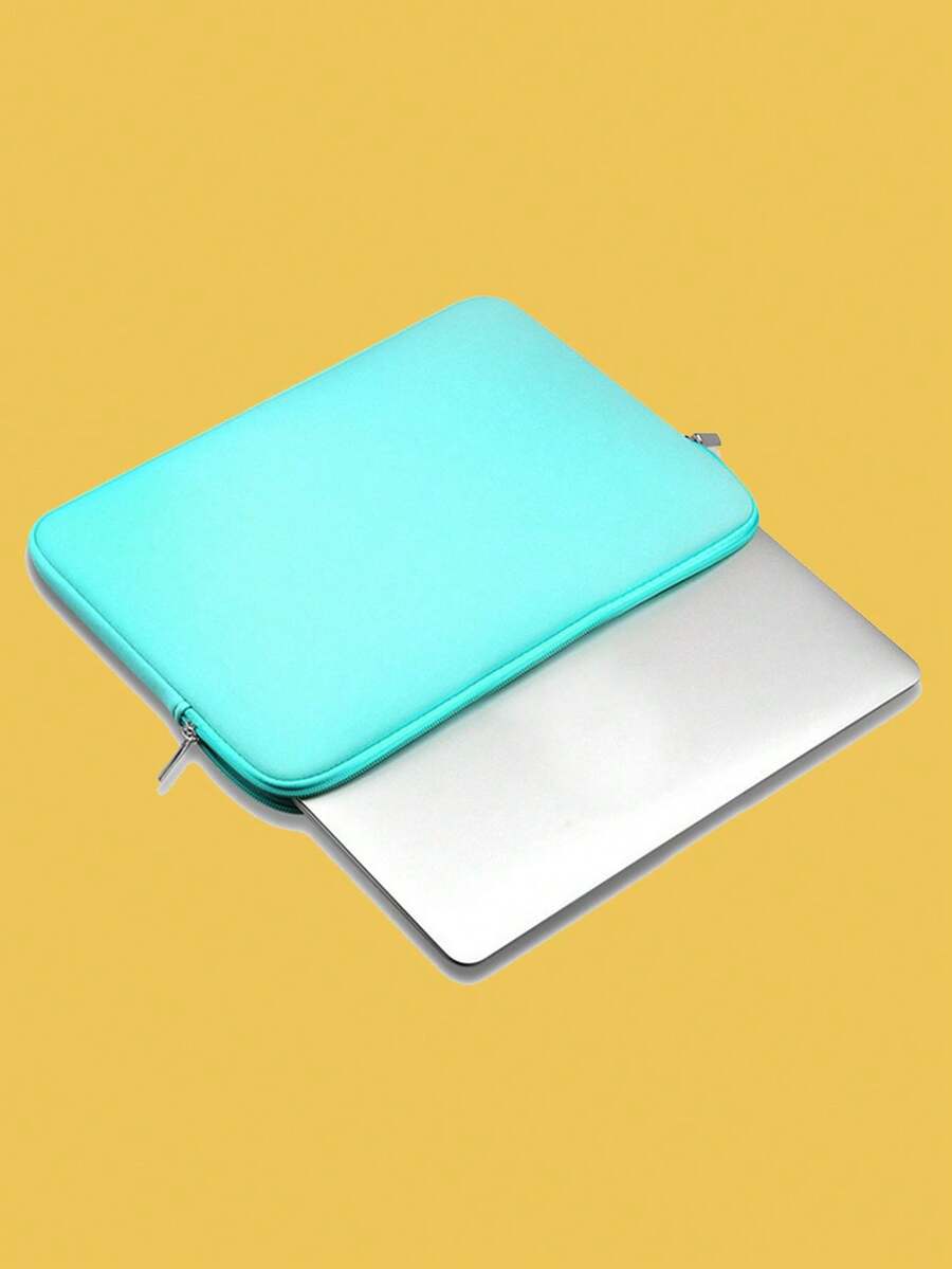 Soft Laptop Sleeve Bag For 11", 13", 14", 15", 15.6" Notebooks, Office & Travel Use - Mint Blue - View 1