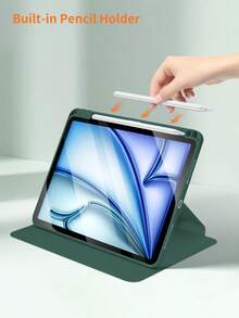 可旋转保护壳，兼容第 7/8/9/10/11 代、第 6/7 代 Mini、第 1/2/3/4/5 代 Air、11 英寸 (M2)/11 英寸 (M3)/13 英寸 (M2)/13 英寸 (M3)、第 3/4/5/6 代 Pro 12.9 英寸 - 墨綠色 - 查看 4