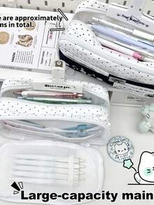 1个可爱波点铅笔盒，美观大方，容量大，多层设计方便文具收纳。这款简约铅笔盒适合学生使用，多种颜色可选，既时尚又耐用。 - 彩色 - 查看 6