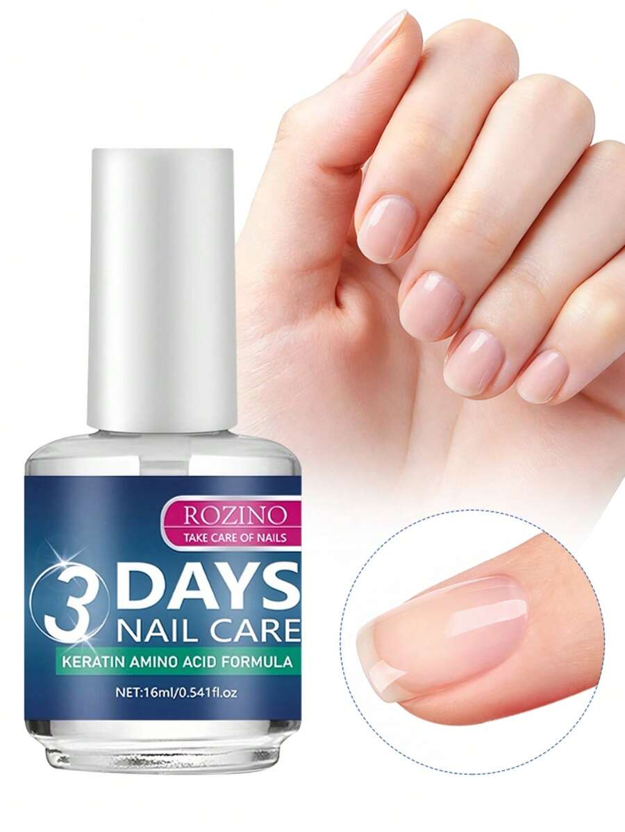Keratin Amino Acid Nail Care Oil 3 Days Nail Strengthening Treatment Hydrating & Nourishing For Dry Weak Fragile Nails 16ml - Trong sáng - Xem 1
