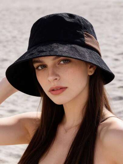 1顶女士超宽檐蕾丝渔夫帽，复古优雅女士风格渔夫帽，适合春夏休闲、街头、户外防晒等多种场合。