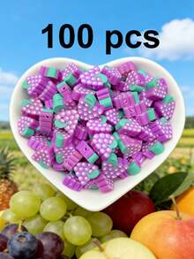 100/200/500/1000pcs Soft Polymer Clay Strawberry, Fruit, Lemon Slice Beads | DIY Jewelry Making, Bracelet & Accessory Spacer Beads, Citrus Themed Craft Supplies - Multicolor - View 15