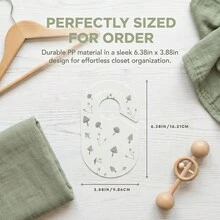 8件套婴儿衣柜分隔板 - 双面衣架收纳架，婴儿服装收纳架，婴儿房衣柜整理架，适合新生儿至2岁男孩女孩，新生儿礼物，房间装饰 - 彩色 - 查看 2