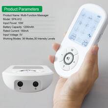 New Dual Output 36 Modes EMS Electric Muscle Therapy Stimulator 30 Levels Tens Unit Machine Physiotherapy Pulse Massager - Multicolor - View 5