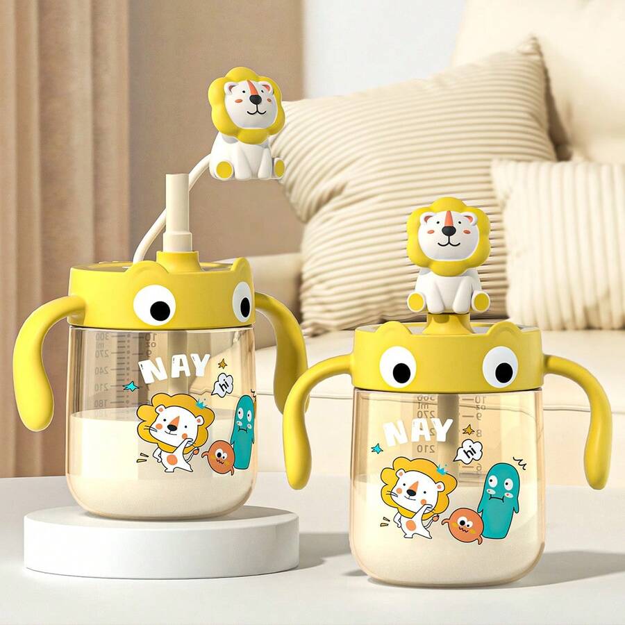 10盎司/300毫升婴儿奶杯带吸管，婴儿喂奶瓶 - 彩色 - 查看 1