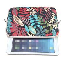 1pc LISEN Paisley Pattern Tablet Sleeve, Suitable For 9.7", 10", 11" Tablets, Protective Case Compatible With Apple Air 10.9"/ Pro 10.2"/11" Tablets, MatePad Laptop Sleeve - Colorful Leaves On Gray Background - View 8