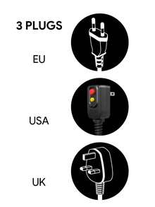 JMMO Set de regalo 3 en 1 que incluye cepillo de aire caliente, secador de pelo y tenacillas, herramienta multifuncional para el peinado, regalo creativo y único para mujeres y hombres - Negro - Ver 9