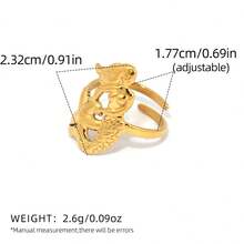 Frminee Bộ 4 nhẫn/1 nhẫn thép không gỉ mạ vàng hình sao biển và vỏ sò, kiểu dáng nàng tiên cá, vỏ sò và điệp khúc, có thể xếp chồng lên nhau, chống thấm nước, phong cách Boho, quà tặng trang sức du lịch nghỉ dưỡng dành cho nữ. - Vàng - Xem 8