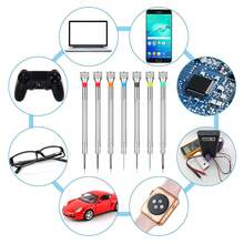 Juego de 5 destornilladores de precisión para joyería de 0.8-1.6mm, juego de destornilladores para reparación de micro relojes, herramienta de reparación de relojes y teléfonos, herramienta de reparación de relojes portátil de alta precisión, herramienta de extracción de correas de reloj con pasador de cadena de reloj mini - destornillador - Ver 11