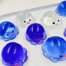 Crystal Glitter Octopus Taba Squishy Toy – Adorable Taba Stress Buster, Kawaii Desk Fidget Ball For Office & Gifting (Color May Slightly Differ.) - 章魚藍 - 查看 10