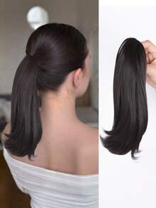 12 Inch Straight Hair With Inner Buckle Ponytail, Clip On, Synthetic Wig, Invisible And Ready To Wear Ponytail, Perfect For Women's Daily Wear And Gatherings - Multicolor - View 14