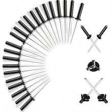 50pcs Aluminum Alloy Blind Rivets Rivets Dome Head Open End Black M2.4 /3.2/4/5 - Black Aluminum Rivets - View 4