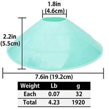 Thicker Disc Cones Set Of 50 Agility Soccer Cones With Carry Bag For TrainingFootball Sports Field Cone Markersgift - Cyan - View 6