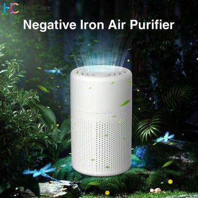 Hailicare Portable Desktop Air Purifier, 360° Omnidirectional Air Intake, Triple Filtration System With H13 HEPA And Activated Carbon, Negative Ion Generator, USB Powered For Home, Office, Car