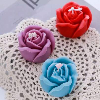 Rose Fragrance Candle Silicone Mold, DIY Handmade Soap, Resin, Gypsum Home Decor Mold, Multi-Function Mold