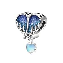 CYMYSS 1pc Minimalist Fashionable 925 Silver Plated Hollow Double Heart Shaped Pendant With Cubic Zirconia, Suitable As Valentine's Day/Birthday Gift For Women - Multicolor - View 8