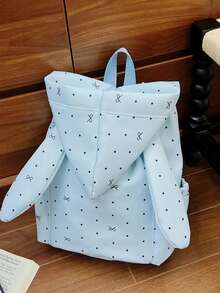 1pc Cute Casual Children's Backpack, Lightweight Student Backpack For Elementary, Preschool, Middle School - Blue - View 5