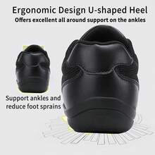 Zapatos de porristas negros para mujer, zapatos de baile de porristas para niñas, adecuados para entrenamiento de equipo adolescente, competición, porrismo - Negro - Ver 5