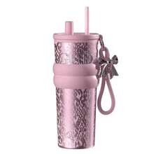 1pc Premium Insulated Beverage Cup, 316 Stainless Steel Tea/Coffee Tumbler, Outdoor & Car Use With Straw - Multicolor - View 6