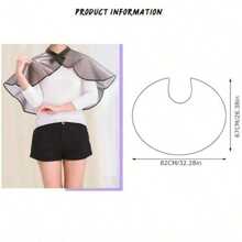 1pc Waterproof Dyeing & Oil Treatment Shawl, Hair Styling Tool - Black - View 2