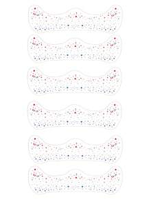 6 Sheets 4th Of July Freckles Face Tattoo Star Gold Glitter Freckles Waterproof Makeup Patches Sparkle Freckles For Women Face Rave Independence Day Accessories Travel Music Festival Prom Party Halloween - Multicolor - View 4