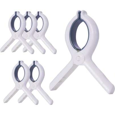 6 PCS Beach Towel Clip,Towel Clips For Beach Chairs For Cruise, Plastic Clothespins For Laundry Towel Clothes, Cruise Ship Essentials For Towel Bands, Picnic Table Clips For Outdoor And Indoor Use.