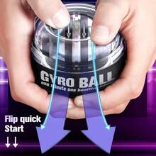 Wrist Power Ball LED Auto-Start Grip Gyro Ball Gyroscope Trainer Hand Muscle - A - View 7