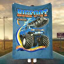 1PC 3D Monster Jam Monster Truck Cartoon Blanket, Edgy Gift For Motorsports Fans, Themed Man Cave Decor, Retro Sci-Fi Party Accent & Race Day Souvenir,Soft Throw Blanket For Home Bedroom Bed Sofa Picnic Travel Office Cover Blanket, Multiple Sizes 50x60 To 60x80 Inches - Nhiều màu 27 - Xem 11
