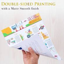 Double Sided Matte Photo Paper 100 Sheets 8.5X11 Inches 48lb 180gsm Presentation Paper For Inkjet Printers For Reports Charts Printing - White - View 5