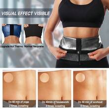 Women's Weight Loss Sauna Sweat Waist Training Belt With Zipper Adjustable Fit Shapes Your Waistline Enhances Posture And Abdominal Control - Grey - View 2