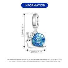 CYMYSS 1pc Minimalist Cute 925 Silver Plated Spiral Shell Detail Snail Pendant Jewelry, Gift For Women On Valentine's Day/Birthday/Daily Wear - Multicolor - View 4