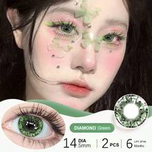 JEWELENS 1pair Rhinestone Color For Eye Makeup - Green - View 4