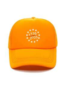 1pc Fashion Sponge Cap 250th Anniversary Of The United States Printing Adult Truck Driver Hat Baseball Hat Fishing Hat Funny Gift Hat For Men And Women Spring And Summer - Multicolor - View 12