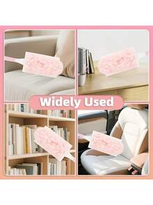 10pcs Heavy Duty Thick Disposable Pink Dust Cleaning Replacement Heads, Paired With 1 Handle, 360° Multi-Surface Coverage Disposable PP Electrostatic Duster, Detachable Brush Head Suitable For Furniture Crevices, Appliance Edges, Wall Lines And Other Narrow Spaces, Deep Cleaning Desktops, Bookshelves, Washing Machines, Furniture, Cars, Keyboards, Pet Hair - Multicolor - View 7