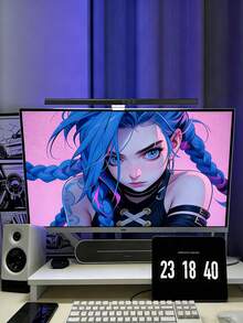 1 đèn LED thanh màu đen cho màn hình máy tính, đèn kẹp màn hình, đèn hiển thị có thể điều chỉnh độ sáng và hẹn giờ, thích hợp cho bàn làm việc/văn phòng/nhà/chơi game, đèn màn hình điều khiển cảm ứng bảo vệ mắt. - Đèn màn hình dải dài - Xem 7