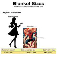 This Is A Marvel Spider-Man Themed Flannel Blanket, With Multiple Spider-Man Images And Web Elements Densely Arranged, Creating A Strong Visual Impact. The Main Color Scheme Is Red, Blue, And White, And It Has The Features Of Warmth And Softness, Suitable For Use As A Sofa Throw, Nap Blanket, Or Bedding Decoration. - Mustard Yellow - View 18