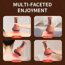 Hailicare 9档加热红光+EMS微电流+振动按摩多功能刮痧板，1200mAh可充电电动穴位按摩器，适用于全身 - 查看 4