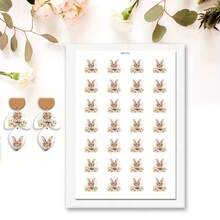 Floral Pattern Clay Transfer Paper For Polymer Bohemian Leaves Clay Transfer Retro Water Transfer Sheets Jewelry Making Earrings DIY Polymer Enamel Pottery Enamel Tools Art - 1Pc - View 19