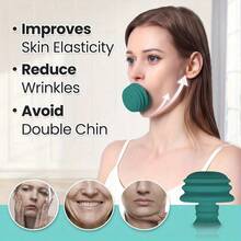 1pc V-Shaped Double Face Exerciser - Portable Green Jaw Face Neck Toning Exerciser For Women - Lift, Firm, And Tone Your Skin - Pink - View 2