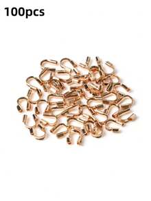 100/200/500pcs U-Shaped Brass Metal Wire Protective Rings With 1mm Hole, For Jewelry Making Earrings Bracelets Necklaces DIY Craft Accessories - Multicolor - View 14