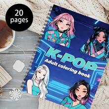 1pc KPOP Style Sketchbook, Ideal For KPOP Fans, Vibrant Cover, High-Quality Paper, Spiral Bound, Durable, Great Adult Gift (Pen Not Included) - Single Piece - View 5
