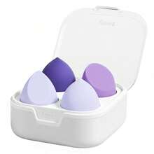 OEIEZ 化妆海绵套装，不含乳胶，高清4件套，适用于粉状、膏状和液状化妆品，超级柔软，美妆必备。 - 紫色 - 查看 11