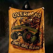 1PC 3D Monster Jam Monster Truck Cartoon Blanket, Edgy Gift For Motorsports Fans, Themed Man Cave Decor, Retro Sci-Fi Party Accent & Race Day Souvenir,Soft Throw Blanket For Home Bedroom Bed Sofa Picnic Travel Office Cover Blanket, Multiple Sizes 50x60 To 60x80 Inches - Multicolour 17 - 查看 5