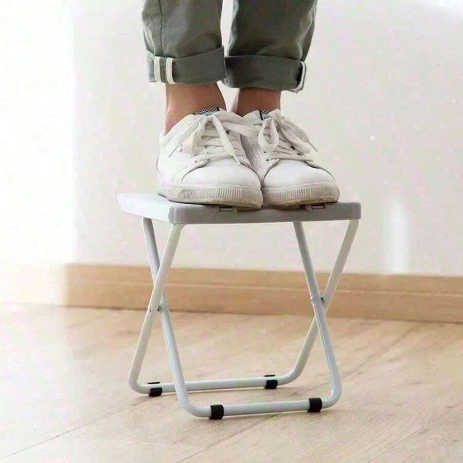 Home Kitchen Indoor Multifunctional Portable Folding Comfortable Stool Space Saving Plastic Bath Shower Chair Easy Storage - As Picture - View 1