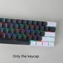 Keycaps Profil OEM Bahan PBT, Warna Campuran Abu-abu Merah Hitam Putih, Cocok untuk Sebagian Besar Keyboard Mekanik dengan Spacebar & Cross Switch 6.25U (Cherry MX Switch), Kompatibel dengan Keyboard Mekanik 61/87/104 Tombol - View 4