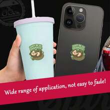 Funny Possum Sticker | Vinyl Laptop Decal, Cartoon Pattern, Glossy Finish, Self-Adhesive, Single Use-Funny Laptop Sticker Tea Rex Vinyl Sticker Water Bottle Funny Sticker Sarcastic Dino In Tea Cup Cute Stickers Tea Scrapbook Supplies Stationery Funny Stickers Kindle - Light Film - View 3